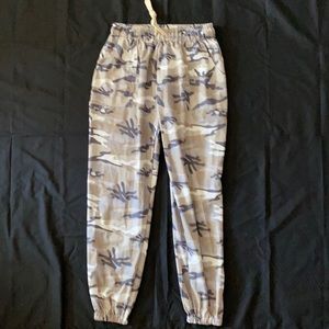 Camo joggers.